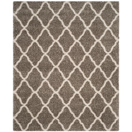 SAFAVIEH 8 x 10 ft. Hudson Shag Power Loomed Large Rectangular Area RugGrey & Ivory SGH283B-8